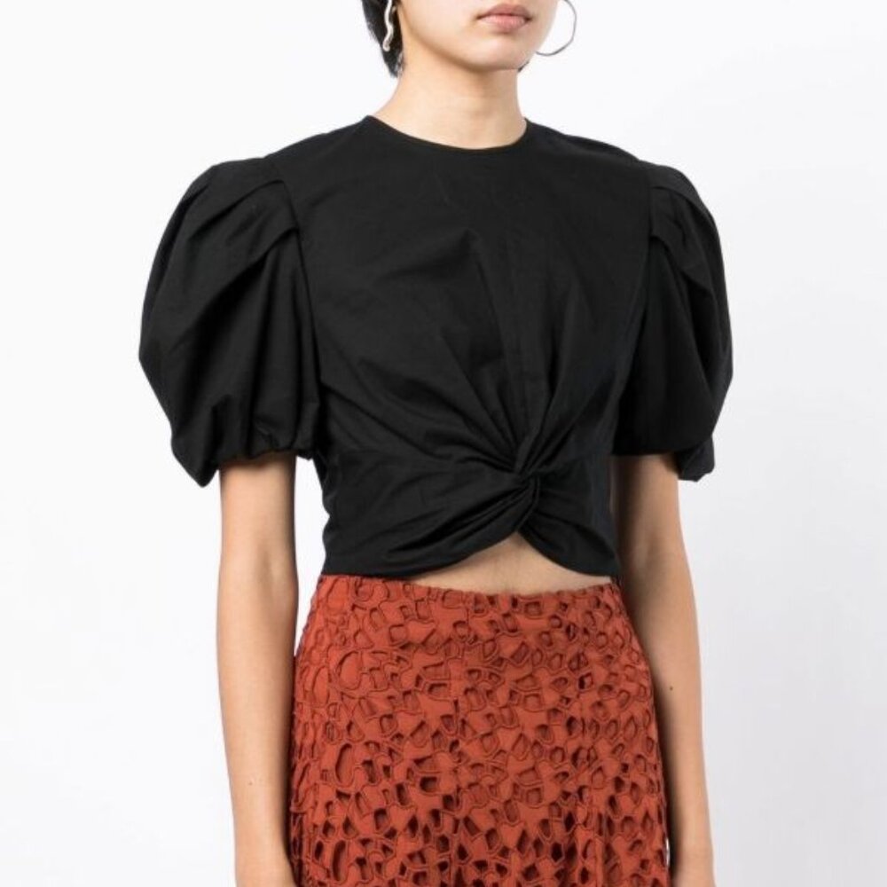 Vince Twist Knot Puff Sleeve Blouse NWT